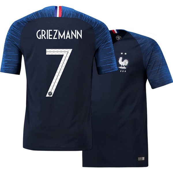 Camiseta Francia Replica Primera Ropa Griezmann 2018 Azul